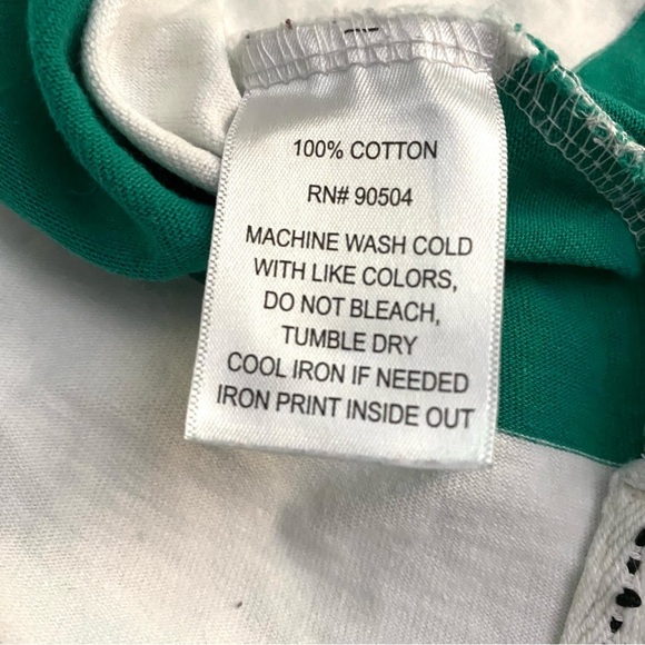 Cornerstore Bodega ‘Say Less’ Smiley Face Men’s Long Sleeve Green Striped Polo - Picture 5 of 12